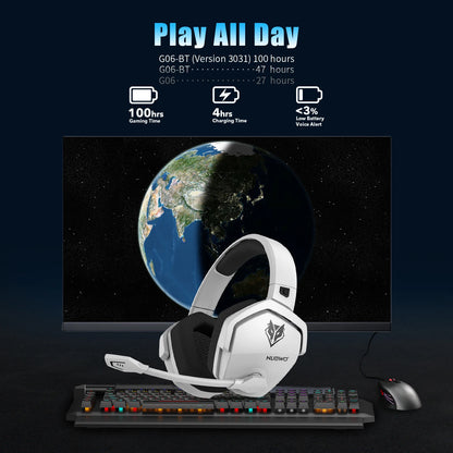 NUBWO G06 Wireless Gaming Headset | 2.4G 7.1 Surround ENC Mic