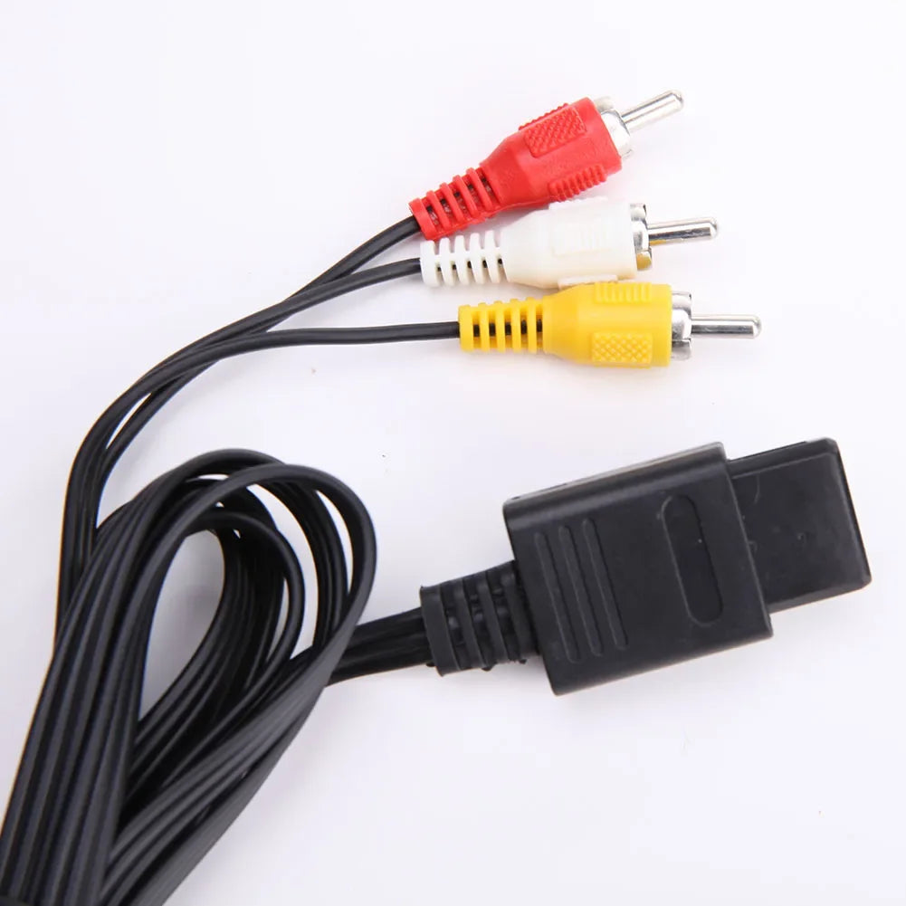 AV Composite Cable for N64 SNES GameCube | 1.8m 6ft Audio Video Cord