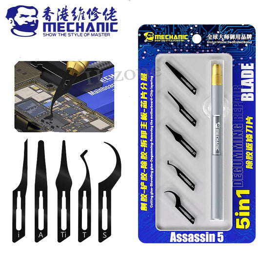 MECHANIC Assassin 5 Degumming Blade Set | IC CPU Phone Repair Tools