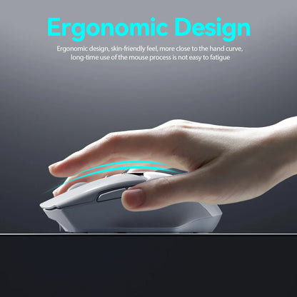 Wireless Bluetooth Mouse with Digital Battery Display – Silent Ergonomic Mouse | 2.4G & Bluetooth 5.0