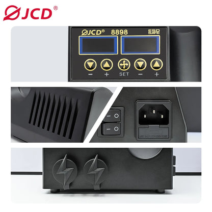 8898 2-in-1 Soldering Station Hot Air Gun & Iron – Digital Display Rework Tool for BGA SMD PCB Phone Repair