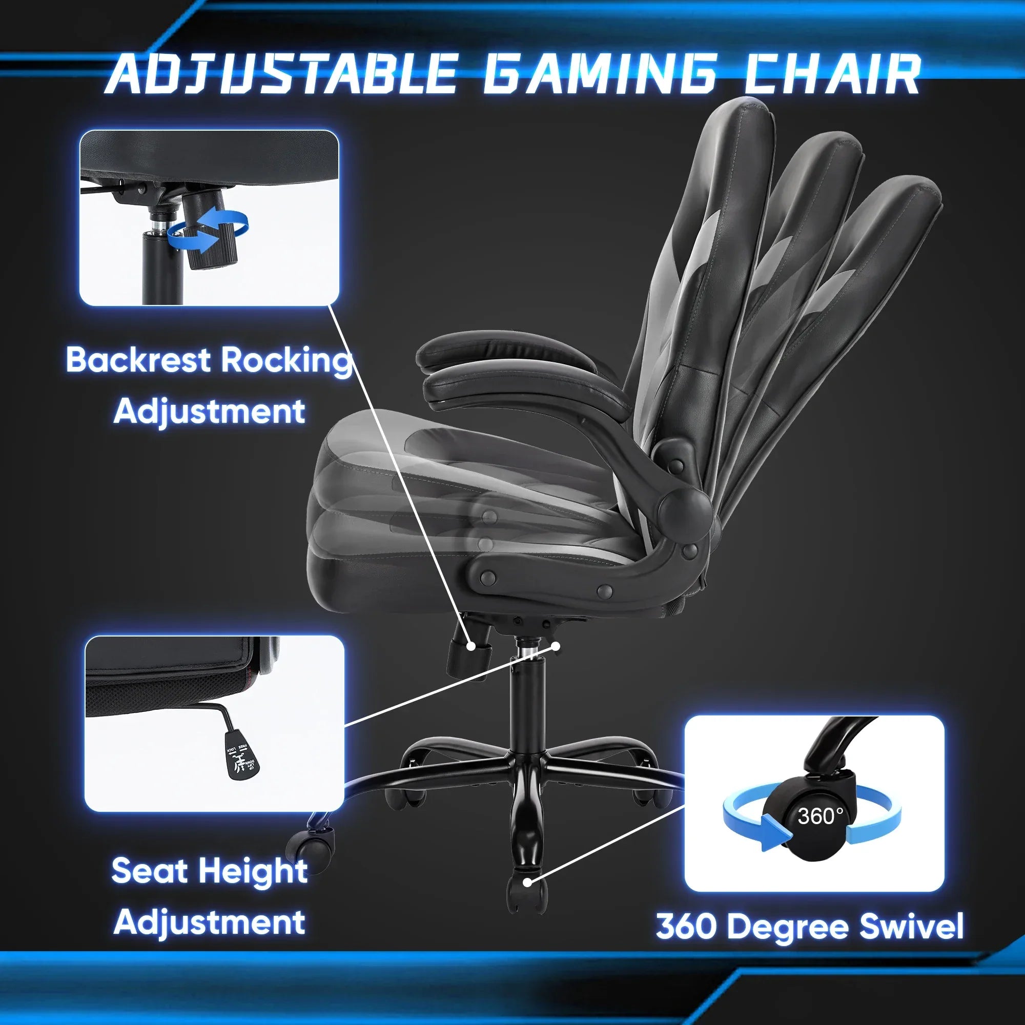 JHK Ergonomic Office & Gaming Chair – Comfort, Style, and Performance in One - TechTastic Treasures