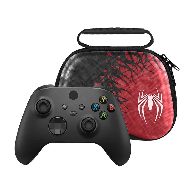 Spider-Theme Portable Storage Bag for PS5/PS4/Xbox/Switch Pro Controllers – Travel Protective Carry Case - TechTastic Treasures