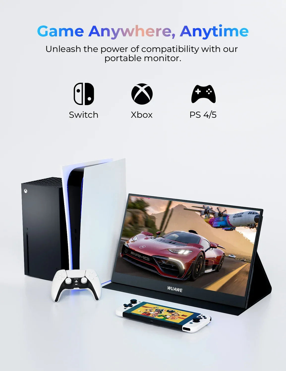 WUAWE 15.6-Inch Portable Monitor – 1080P FHD HDR Display with USB-C &amp; HDMI - TechTastic Treasures