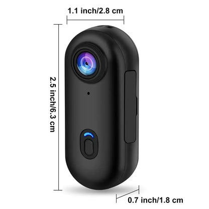 4K Mini Body Camera 64GB Wearable Action Cam – Waterproof Thumb Camcorder with Audio & Video Recording