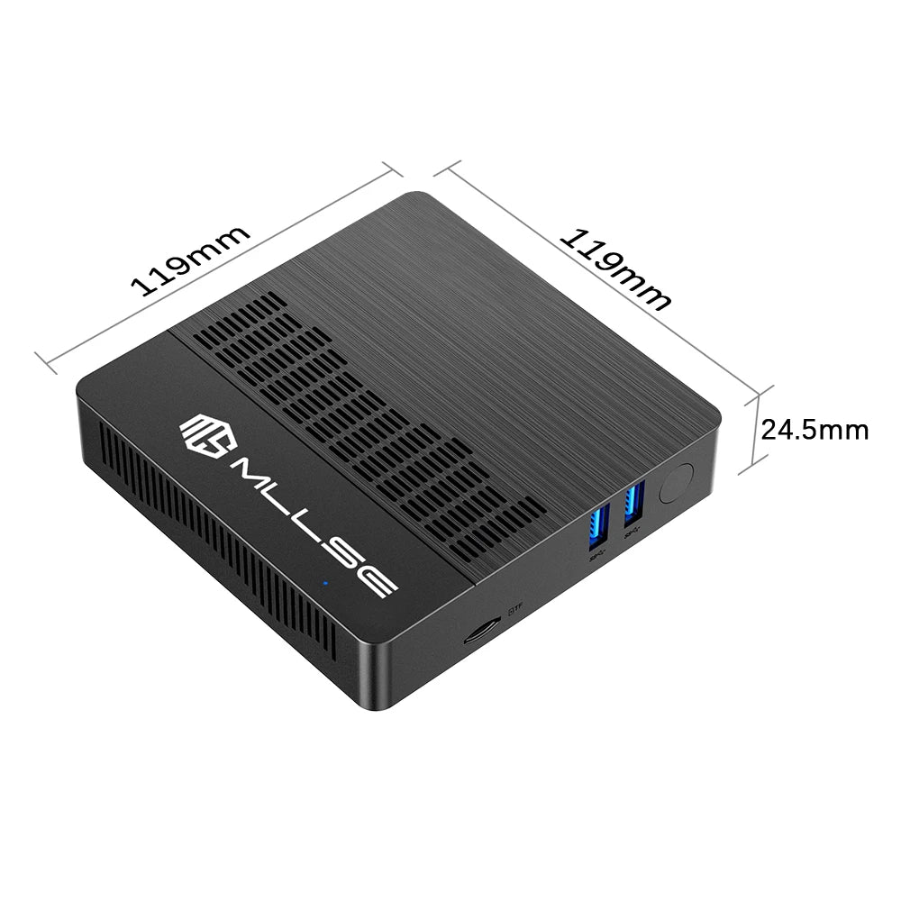 MLLSE M2 Air Mini PC Intel N4000 / J3710 – 6GB RAM 128GB Mini Desktop Computer with Dual-Band WiFi & Bluetooth