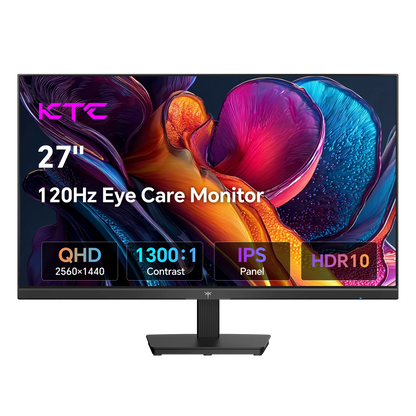 KTC 27 Inch QHD Monitor H27D9 – 2560×1440 IPS Display 120Hz Gaming & Office Monitor