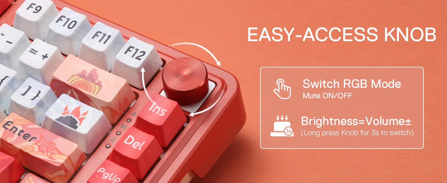Redragon K673 PRO SE Wireless RGB Mechanical Gaming Keyboard – 81 Keys, Hot-Swap, Anime Edition - TechTastic Treasures