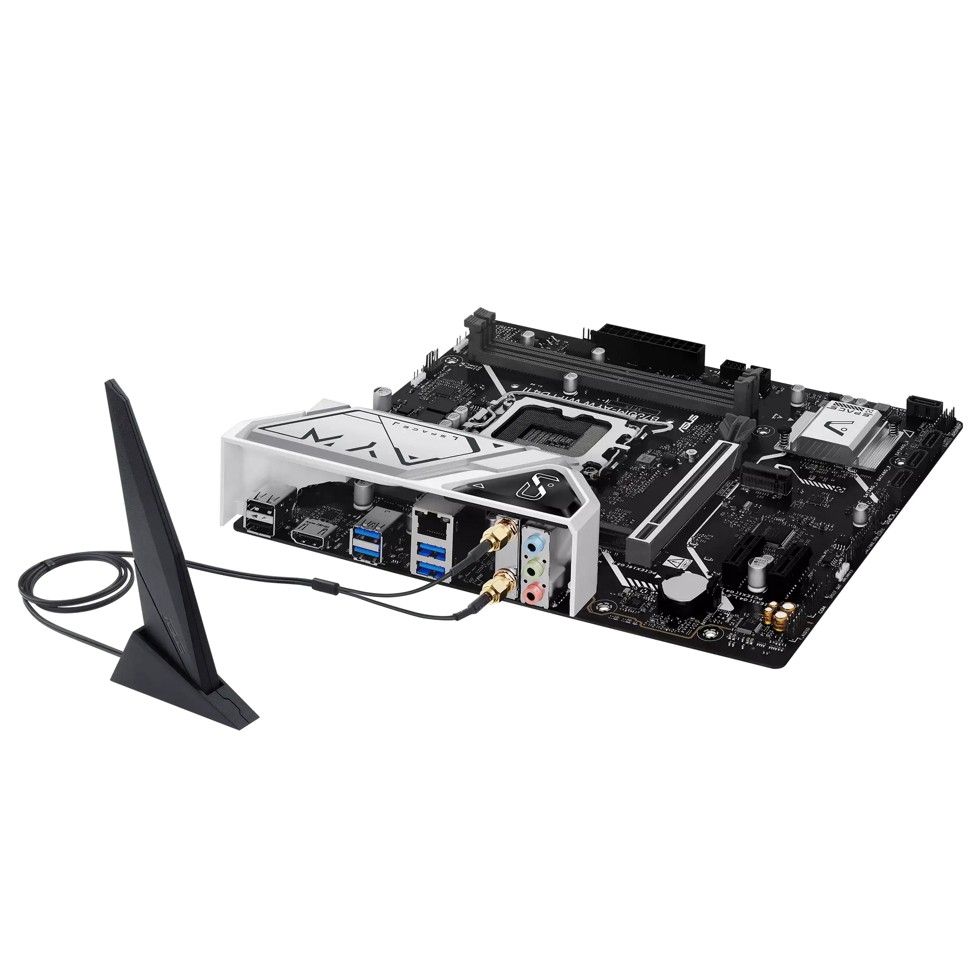 ASUS B760M-AYW WIFI D4 II microATX Motherboard – LGA 1700, PCIe 5.0, Dual M.2, Wi-Fi 6, DDR4, Aura Sync