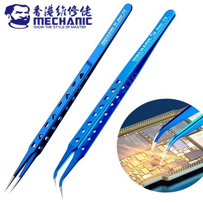 MECHANIC AAC-14 / AAC-15 Precision Tweezers – Stainless Steel Anti-Static Electronics Repair Tool