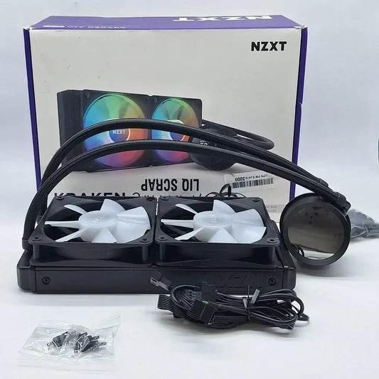 NZXT Kraken 240 RGB 240mm AIO Liquid CPU Cooler – Matte Black (Missing Mounting Hardware)