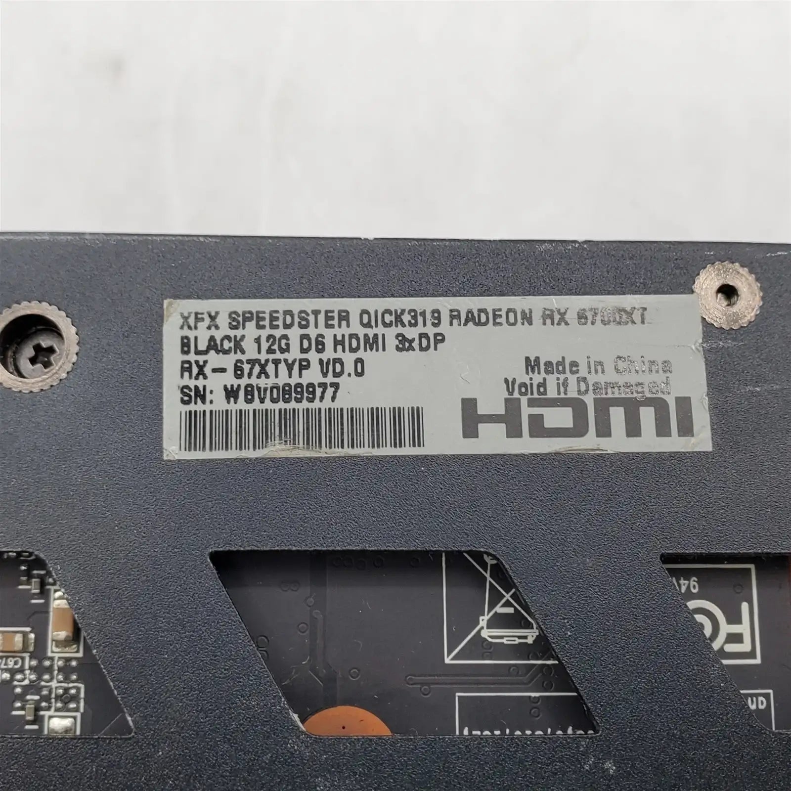 XFX SPEEDSTER MERC319 Radeon RX 6700 XT BLACK – For Parts / Not Working