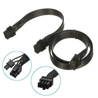 8-Pin to Dual 8-Pin (6+2) PCI-E GPU Power Cable - TechTastic Treasures