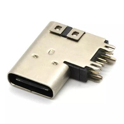USB Type-C 14P Female Port USB 2.0 – 90 Degree Vertical Side Mount PCB Connector
